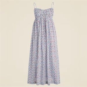 J Crew Floral Maxi Dress - Blue and Red